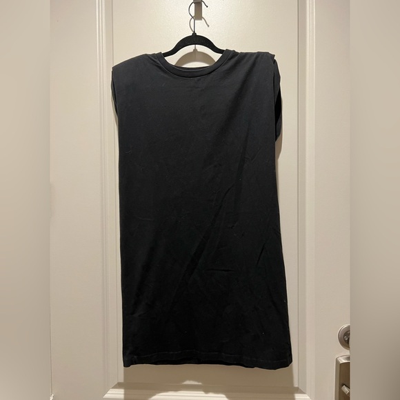 Anine Bing Tanner Black Shoulder Pad Dress Size S - Picture 5 of 9